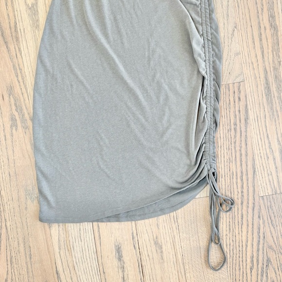 Trouvé Nordstrom Women’s Olive Green Ruched Dress Size X-Small - Picture 3 of 8